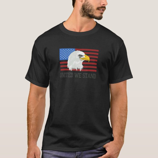 Camiseta Patriotic Bald Eagle United We Stand America (Anverso)