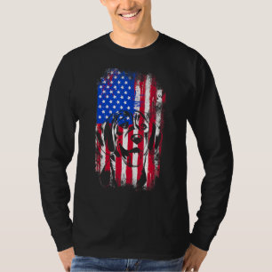Camiseta Patriotic Beagle Retro American Flag Dog Dad