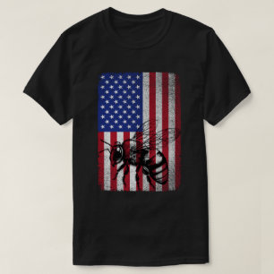 Camiseta Patriotic Bee USA Bandera Americana Beekeep