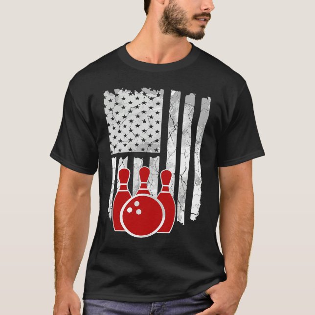 Camiseta Patriotic Bowling Player Bowler (Anverso)