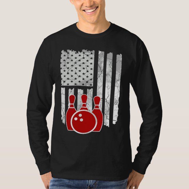 Camiseta Patriotic Bowling Player Bowler (Anverso)