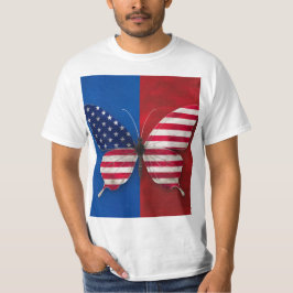 Camiseta "Patriotic Butterfly" - a t-shirt design featuring