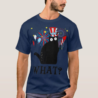 Camiseta Patriotic Cat4th Of July American Flag Funny Cat W