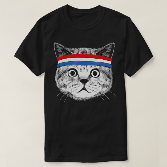 Camiseta Patriotic Cat July Fourth  USA American Flag 4th o (Diseño del anverso)