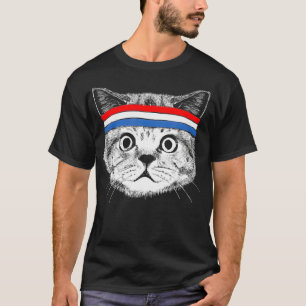 Camiseta Patriotic Cat July Fourth USA American Flag 4th o