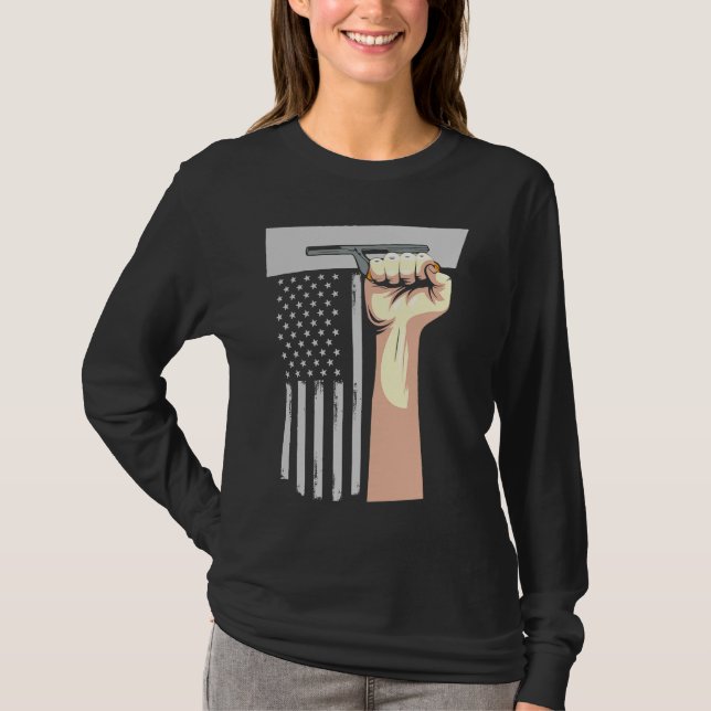Camiseta Patriotic Concrete Finisher Construction Worker US (Anverso)