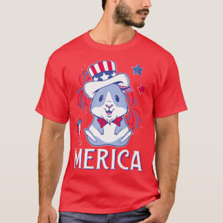 Camiseta Patriotic Cute American Guinea Pig  4th of July Me