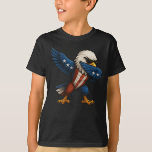 Camiseta Patriotic Dabbing Bald Eagle - 4 de julio EEUU
