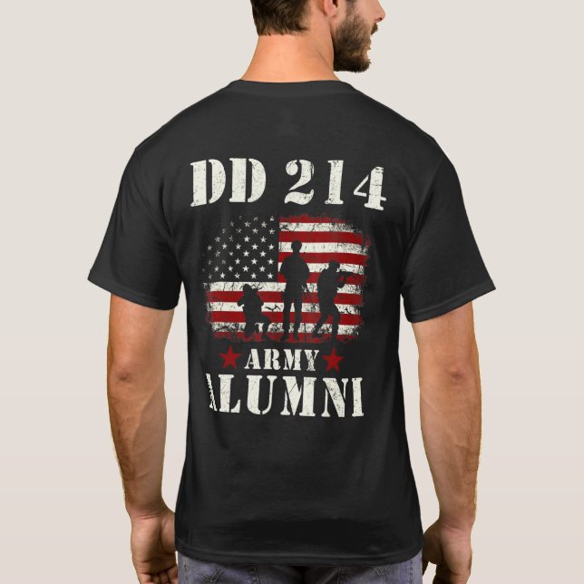Camiseta Patriotic Dd 214 Alumni Dd214 Military Veteran Day (Reverso)