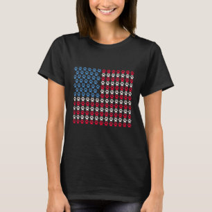 Camiseta Patriotic Dog Paw America Flag Independence 4Of