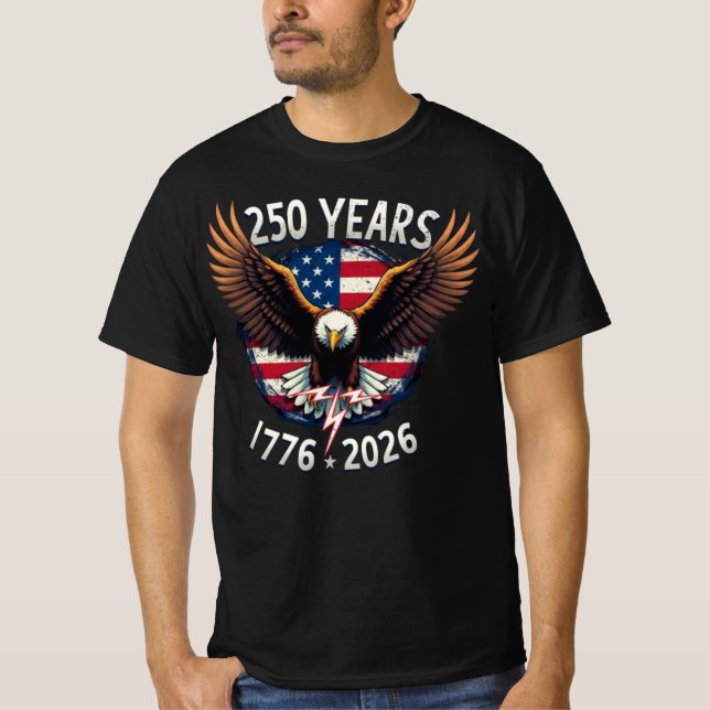 Camiseta Patriotic Eagle 250th Anniversary 1776-2026 (Anverso)