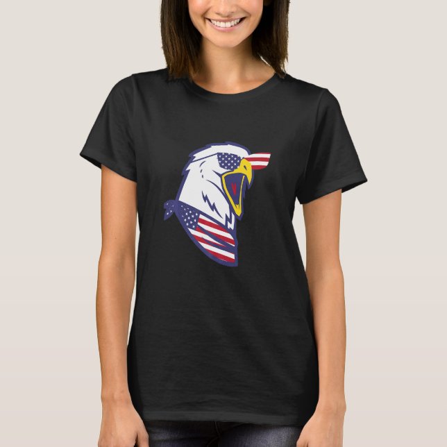 Camiseta Patriotic Eagle American Flag Usa 4th Of July Amer (Anverso)
