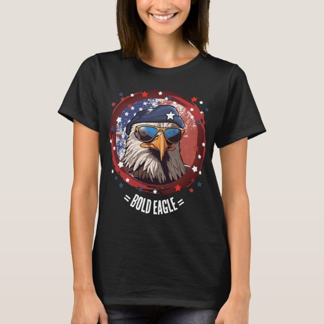 Camiseta Patriotic Eagle Beret Denim Jacket (Anverso)