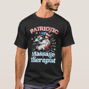 Camiseta Patriotic Eagle Bird Massage Therapist USA Flag 4t