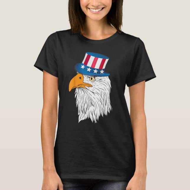 Camiseta Patriotic Eagle Funny 4 de Julio Boys American Fl (Anverso)