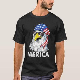 Camiseta Patriotic Eagle Mullet 4 De Julio Estadounidense F