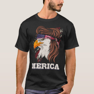 Camiseta Patriotic Eagle Mullet 4 De Julio Orgullo American