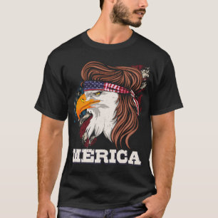 Camiseta Patriotic Eagle Mullet 4 de julio Orgullo American