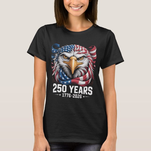 Camiseta Patriotic Eagle USA 250th Anniversary T-Shirt 1776 (Anverso)