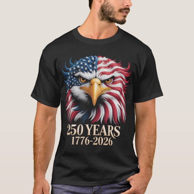 Camiseta Patriotic Eagle USA 250th Anniversary T-Shirt 1776 (Anverso)