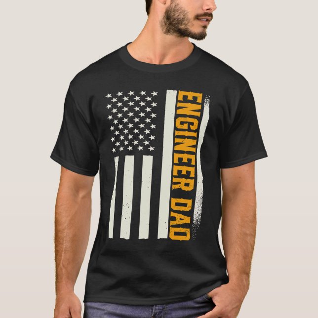 Camiseta Patriotic Engineering Degreed Engineer Dad America (Anverso)