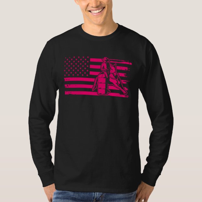 Camiseta Patriotic Equestrian 4th Of July American Flag Bar (Anverso)