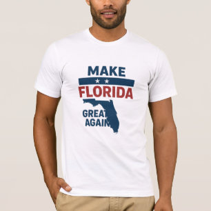 Camiseta  Patriotic Florida Design – “Make Florida Great ''