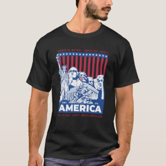 Camiseta Patriotic Freedom Dad Mom 4 de julio Monumentos Gr