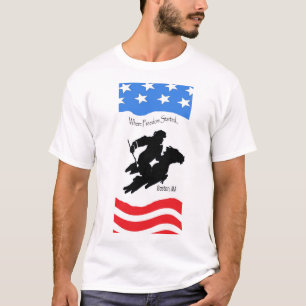 Camiseta Patriotic Freedom TShirt con bandera y Paul Revere