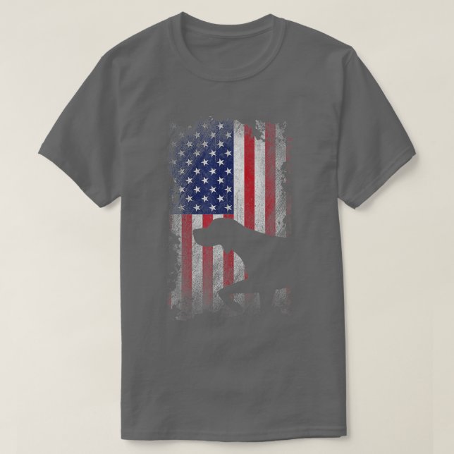 Camiseta Patriotic German Shorthaired Pointer American Flag (Diseño del anverso)