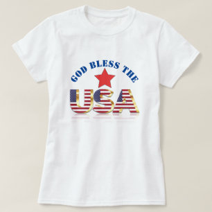 Camiseta Patriotic God Bless USA / 4 de Julio Festividad