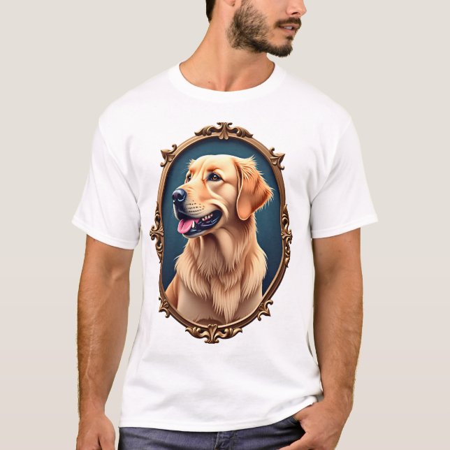 Camiseta Patriotic Golden Retriever Oval Cameo Shirt 2 (Anverso)