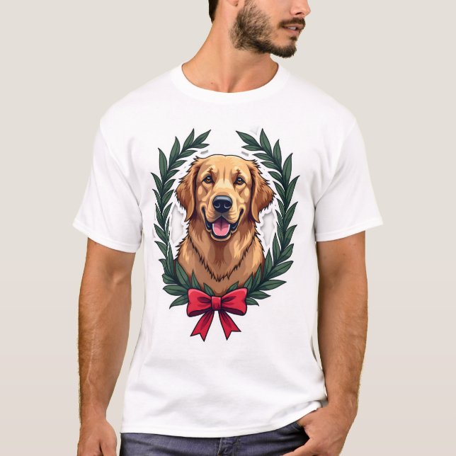 Camiseta Patriotic Golden Retriever Wreath Vintage Shirt (Anverso)