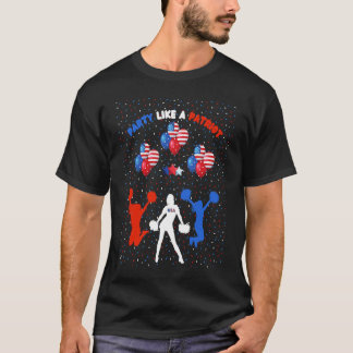 Camiseta Patriotic Graphic Tees Teen Girls USA Cheerleaders