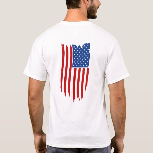 Camiseta *~* Patriotic Grunge American Flag Modern (Reverso)