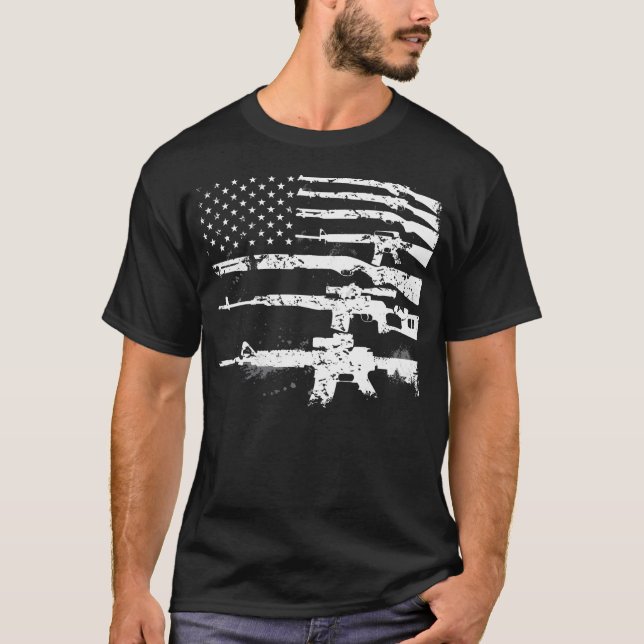 Camiseta Patriotic Gun Rights 2ª Enmienda Ar15 American F (Anverso)