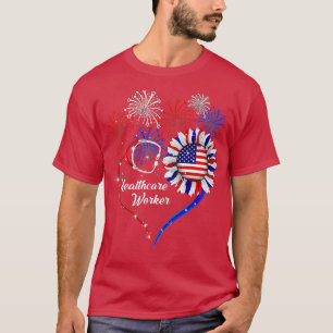 Camiseta Patriotic Healthcare Worker 4th Of July American F
