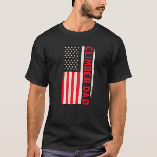 Camiseta Patriotic Hill Climbing Climb Mountain Climber Dad