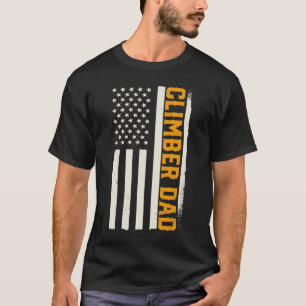 Camiseta Patriotic Hill Climbing Climb Mountain Climber Dad