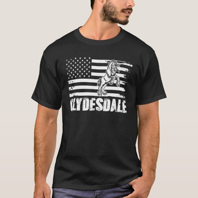 Camiseta Patriotic Horse Equestrian Clydesdale Estados Unid (Anverso)