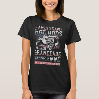 Camiseta Patriotic Hot Rod Car Veterans de la Bandera Estad