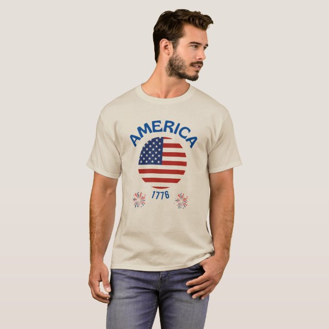 CAMISETA PATRIOTIC INDEPENDENCE DAY 4TH JULY 1776 (Anverso completo)
