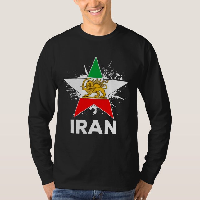 Camiseta Patriotic Iranian Flag Vintage Iran Pride (Anverso)