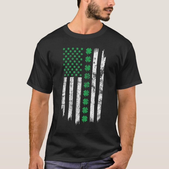 Camiseta Patriotic Irish American Flag Patricks day Ireland (Anverso)