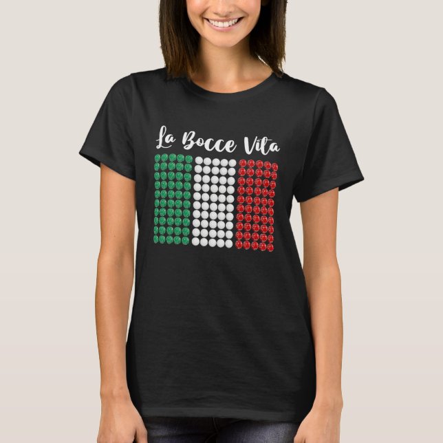 Camiseta Patriotic Italian Bowler Bocce Italian Flag La Boc (Anverso)