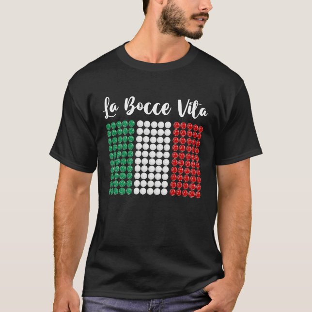 Camiseta Patriotic Italian Bowler Bocce Italian Flag La Boc (Anverso)