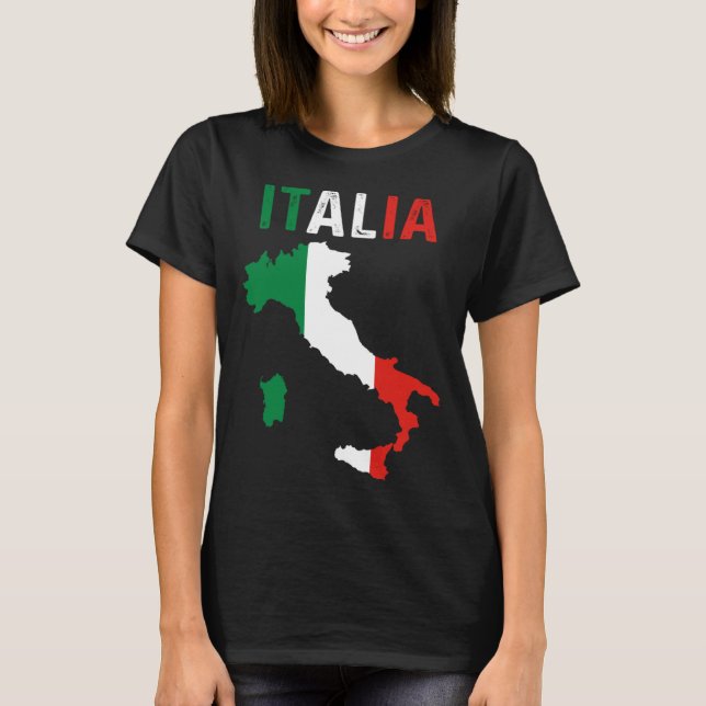 Camiseta Patriotic Italian Roots Europe Traveler Italy Map  (Anverso)