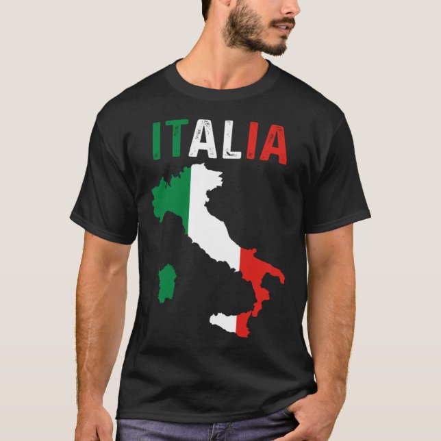 Camiseta Patriotic Italian Roots Europe Traveler Italy Map  (Anverso)