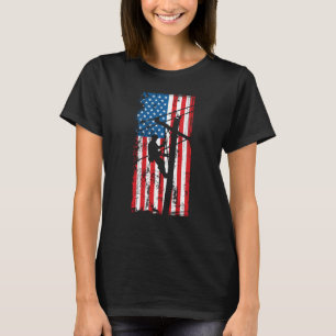 Camiseta Patriotic Lineman Tools América Bandera de EE.UU.