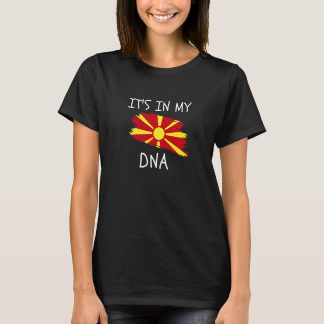 Camiseta Patriotic Macedonian Pride It's In My DNA Macedoni (Anverso)